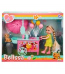 Set de joaca papusa Belissa, Caruciorul de inghetata, Roz