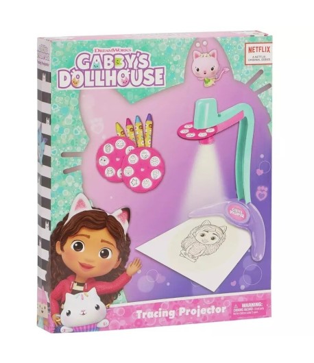 Proiector cu 14 imagini si creioane colorate Gabby's Dollhouse