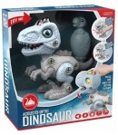 Jucarie de asamblat, Dinozaur cu lumini si sunete, T-rex, 16 x 14 x 7 cm