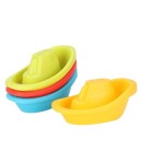 Jucarie pentru baie,, Set 4 barcute plutitoare colorate, 11 cm