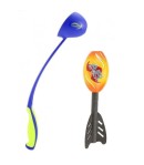 Set Racheta din spuma cu Lansator inclus, Albastru/Portocaliu, 40 cm