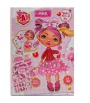 Joc magnetic, Sa imbracam Fetita, Roz, 50 piese