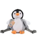 Rucsac Flappers Pinguin, isi misca aripile, EcoPlush, 30 cm