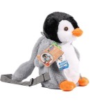 Rucsac Flappers Pinguin, isi misca aripile, EcoPlush, 30 cm