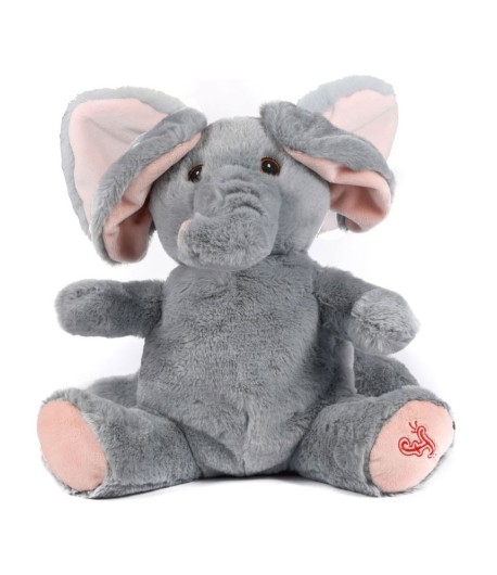 Rucsac Flappers Elefant, isi misca urechile, EcoPlush, 30 cm