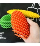 Jucarie Worm Fidget de Decompresie, Anti Stres, Dimensiune Compacta 10 cm, Dimensiune Extinsa 24.5 cm, Portocaliu