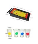 Joc de societate Pinball cu pahare pentru shoturi 40 x 17,7 cm, galben