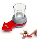 Joc de baut Drink Spin 10.3 x 11.5 cm, Pahar de Shot din Sticla, gri