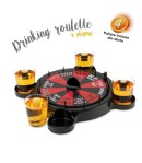 Joc de Baut Ruleta cu Pahare de Shot 15 x 16.5 cm, Rosu/Negru