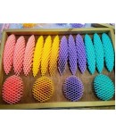 Jucarie Worm Fidget de Decompresie, Anti Stres, Dimensiune Compacta 10 cm, Dimensiune Extinsa 24.5 cm, Portocaliu
