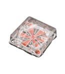 Joc de societate cu 4 pahare de shoturi din sticla ruleta norocului, 17x17x7.5cm