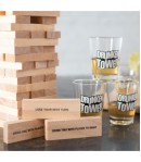 Joc de Baut Jenga Turnul Betivului din Lemn, 19 x 7 x 20 cm