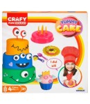 Set de modelare din plastilina, pentru cofetarie, Crafy, 17 piese, 200 g