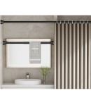 Bara Telescopica Multifunctionala, din Otel Inoxidabil, Retractabila 107 - 195 cm, Fara Perforare Perete, Negru