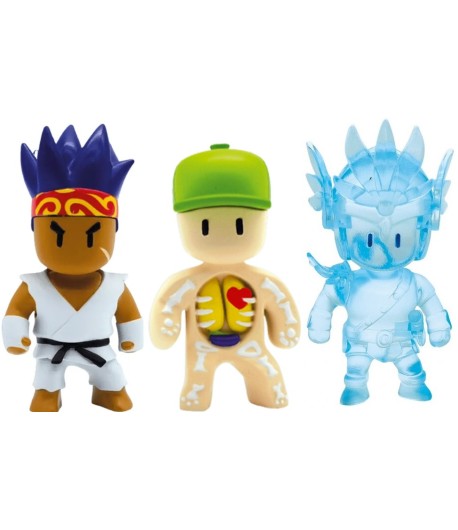 Set 3 mini figurine Stumble Guys, 3D Seria 1 - Sensei Firefist, Inside-Out, Frozen Valkyrie