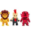 Set 3 mini figurine Stumble Guys, 3D Seria 1 - Leonidas, Punk Dude, Ruby Cupid