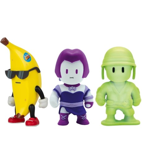 Set 3 mini figurine Stumble Guys, 3D Seria 1 - Banana Guy, Lilith Nightshade. Army Man