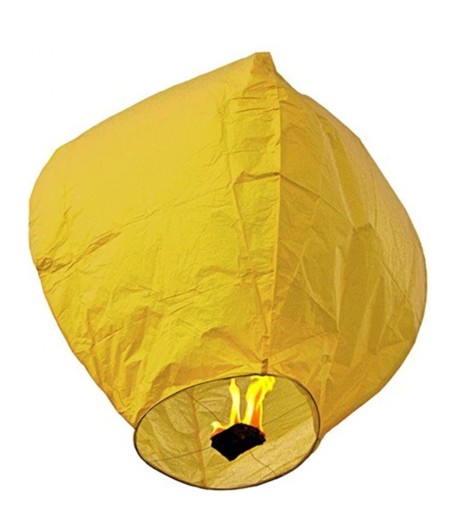 Lampion zburator, hartie biodegradabila, Galben