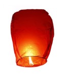 Lampion zburator, hartie biodegradabila, Rosu