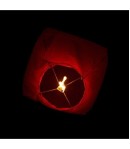 Lampion zburator, hartie biodegradabila, Rosu
