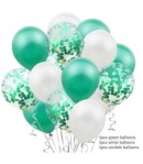 Set 15 baloane pentru petrecere, alb/verde, 30 cm