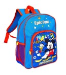 Ghiozdan pentru gradinita, Mickey Mouse, 2 compartimente, 32 cm