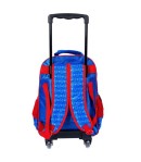 Trolley mare pentru scoala 3 compartimente, Spiderman, 48 x 32 x 19 cm