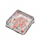 Joc de societate cu 4 pahare de shoturi din sticla ruleta norocului, 17x17x7.5cm