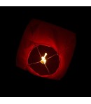 Lampion zburator, hartie biodegradabila, Rosu