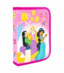 Penar textil, 1 fermoar si 2 flapsuri, Princess, 21 x 14 x 3.5 cm
