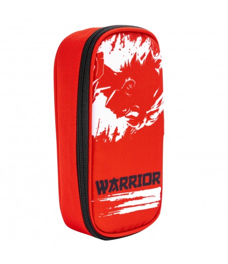 Penar textil Warrior, 1 fermoar, 2 compartimente si 2 flapsuri, 20x10x5 cm