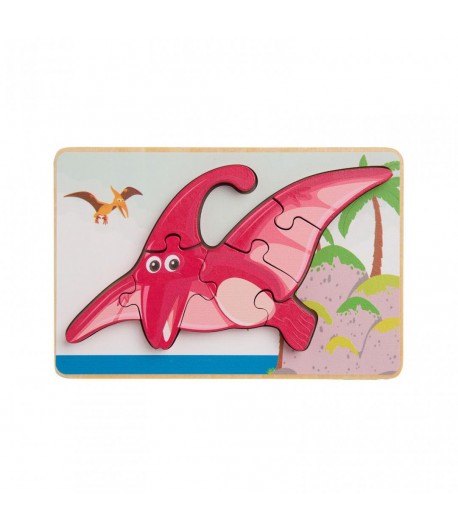 PUZZLE DIN LEMN PTERODACTIL, 8 PIESE
