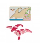 PUZZLE DIN LEMN PTERODACTIL, 8 PIESE