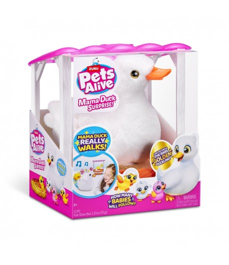 Pets Alive - Jucarie de plus interactiva, Mama Rata si bobocii sai